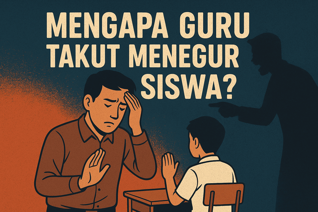 Ilustrasi guru menegur siswa. Gambar dihasilkan oleh AI ChatGPT