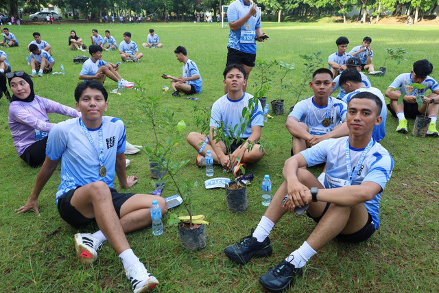 Badan Eksekutif Mahasiswa (BEM) Fakultas Ekonomi dan Bisnis (FEB) Universitas Lampung (Unila) menggelar Eco Fun Run, di area Gedung Serba Guna (GSG) Unila, pada Minggu (16/11). | Foto: Dok.HumasFEB 