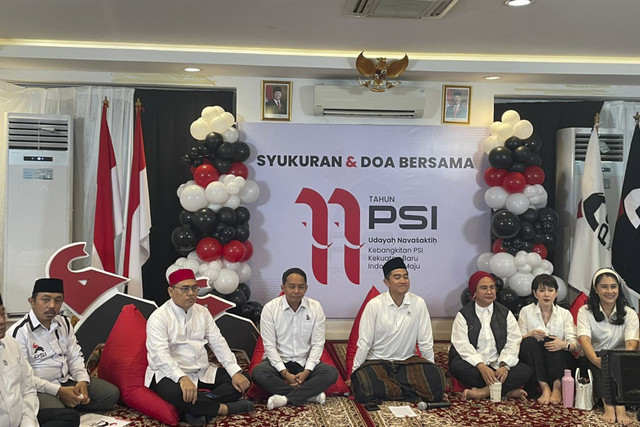 Syukuran dan Doa Bersama peringatan 11 tahun PSI, di Kantor DPP PSI, Jakarta Pusat, Minggu (16/11/2025). Foto: Fadhil Pramudya/kumparan