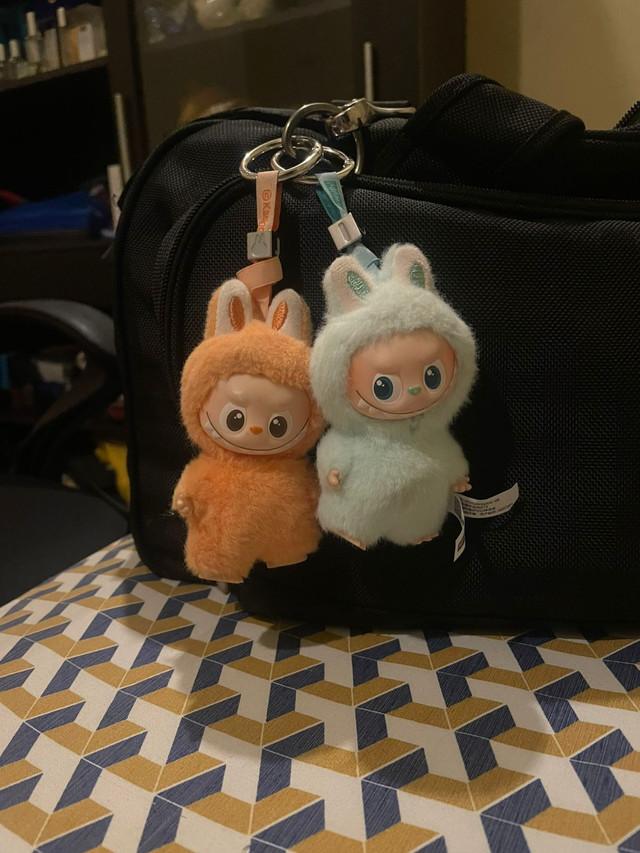 Labubu dengan model yang mirip, tetapi memiliki ukuran kecil. Foto dari penulis.