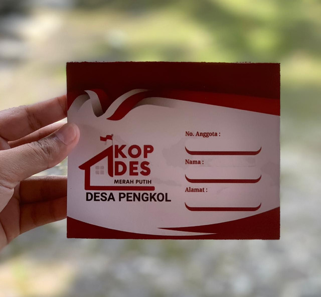 Tampak Depan Sampel Fisik Buku Tabungan Anggota KDMP Desa Pengkol