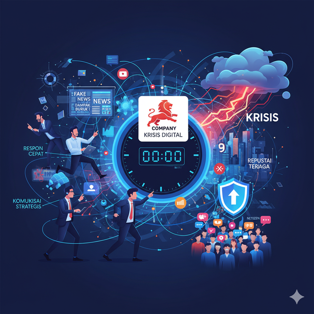 ilustrasi gambar Ketika Perusahaan Harus Bergerak Cepat: Media Relations di Era Krisis Digital (sumber gambar: farel/GeminiAI)