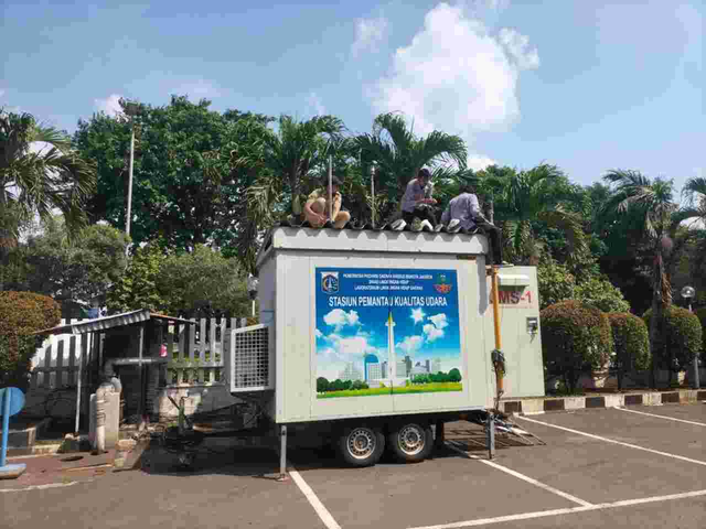Stasiun Pemantau Kualitas Udara (SPKU) di Jakarta. Foto: dok. Pemprov DKI Jakarta