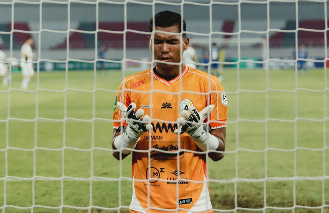Penjaga gawang PSS Sleman, Muhammad Fahri. Foto: Dok. PSS Sleman