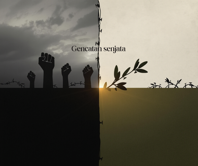 Ilustrasi Gencatan Senjata di Gaza (Sumber: Canva)