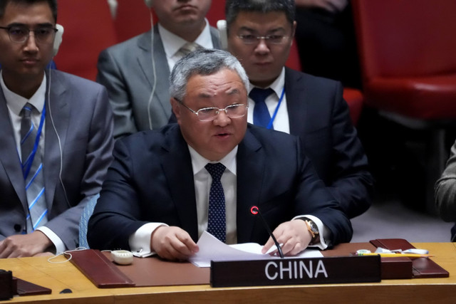 Wakil Tetap China untuk PBB Fu Cong. Foto: Bryan R. Smith/AFP