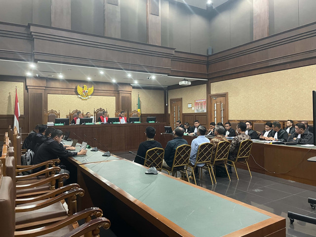 Sidang lanjutan kasus dugaan suap vonis lepas perkara korupsi persetujuan ekspor CPO, di Pengadilan Tipikor Jakarta, Rabu (19/11/2025). Foto: Fadhil Pramudya/kumparan