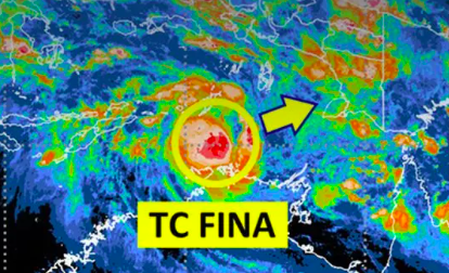 Siklon tropis Fina di Laut Arafuru bisa memicu cuaca ekstrem di Maluku dan NTT, November 2025. Foto: Dok BMKG