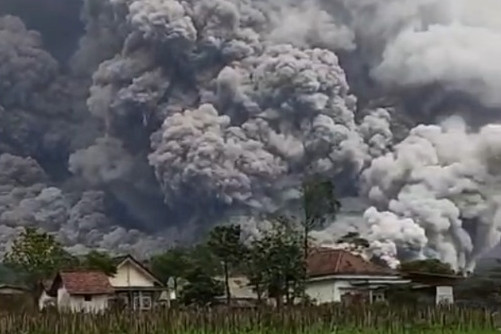 Luncuran awan panas Gunung Semeru, Rabu (19/11/2025). Foto: Dok. Istimewa