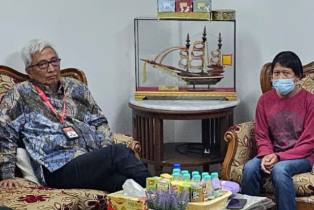 SN korban penyiksaan majikan di Malaysia saat bertemu Dubes RI untuk Malaysia Dato' Indera Hermono. Foto: Dok. Istimewa