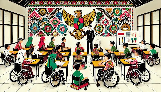 Ilustrasi Pendidikan Inklusi: Sumber : https://id.pinterest.com/pin/792422496972513380/ 