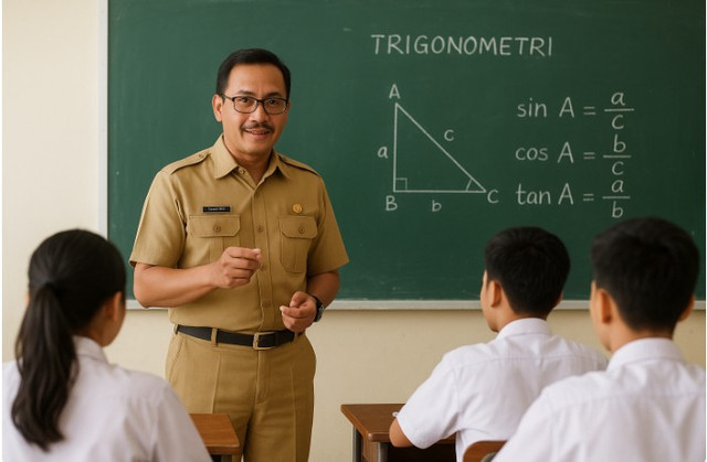 Ilustrasi Guru sedang mengajar (Sumber Pribadi)