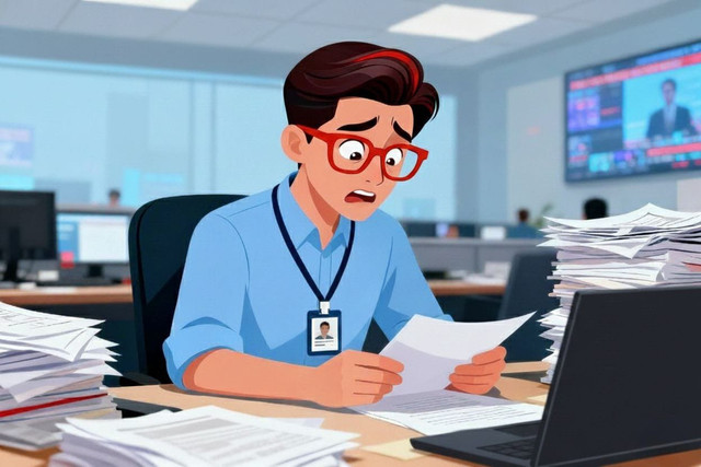 Fitrah terkejut saat meihat berkas laporan kecelakaan truk pengangkut ceker ayam PT Boga Lidah Pasrah. (Ilustrasi)