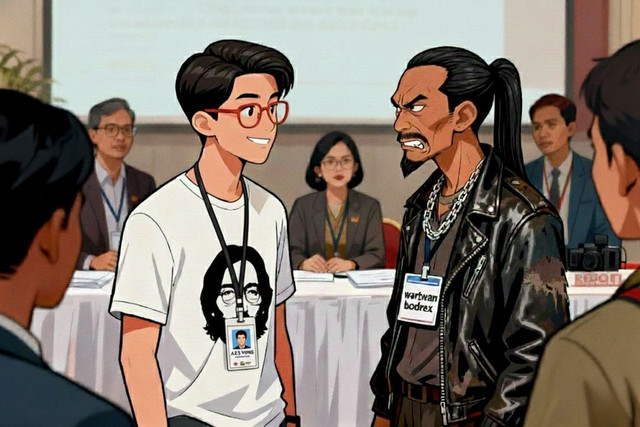 Saat liputan, Fitrah bertemu wartawan bodrex. (Ilustrasi)