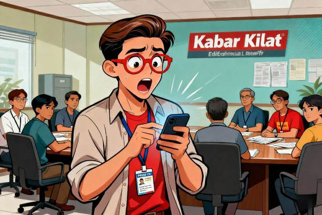 Fitrah terkejut saat membaca pesan ancaman yang dikirim Si Jarwo. (Ilustrasi)