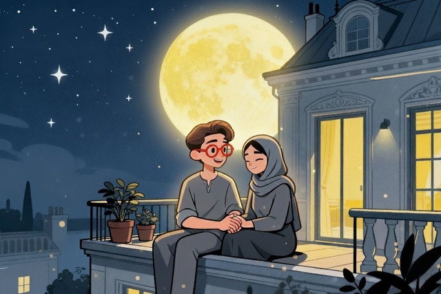 Arine genggam erat tangan Fitrah, mereka berhasil mengembalikan keseimbangan rumah tangga. (Ilustrasi)