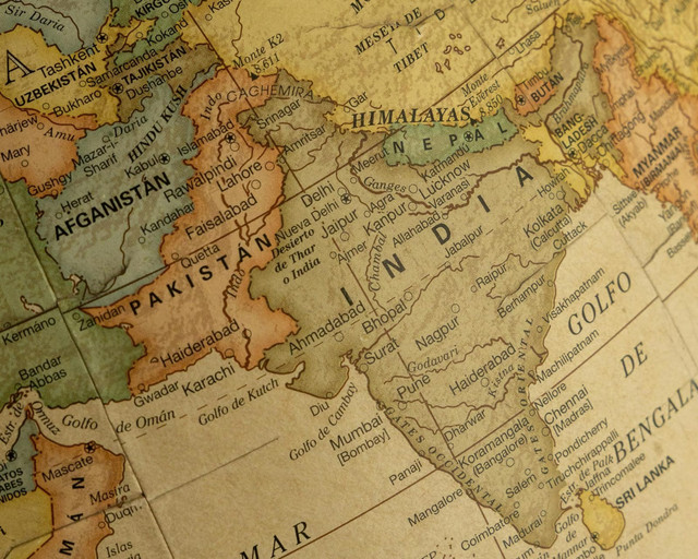 Peta Negara Afghanistan dan India (sumber: https://www.pexels.com/)