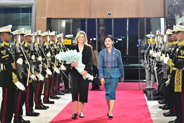 Ratu Belanda Ratu Maxima sekaligus United Nation Secretary-General's Special Advocate (UNSGSA) for Financial Health tiba di Indonesia pada Senin (24/11/2025). Foto: Biro Pers Sekretariat Presiden