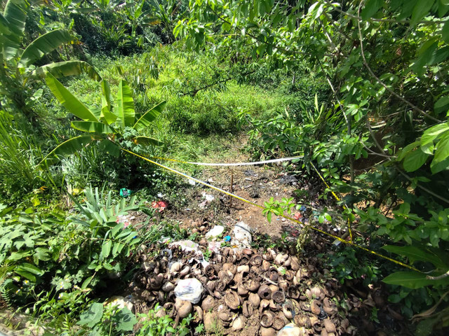 Lokasi penemuan jenazah Alvaro Kiano Nugroho di Jembatan Cilalay, Desa Cikadu, Kecamatan Tenjo, Bogor. Foto: Rachmadi Rasyad/kumparan
