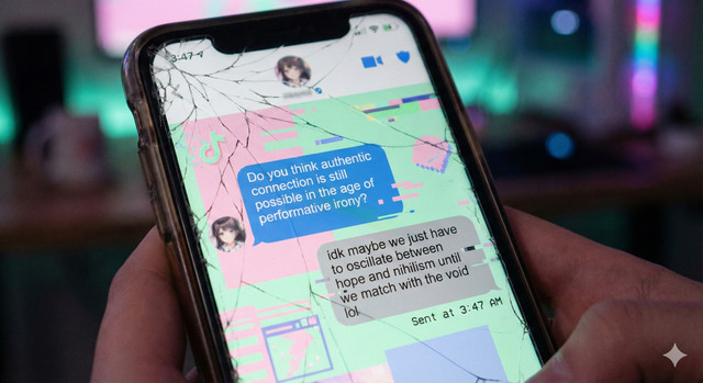 ilustrasi diskusi filsafat di Dating App