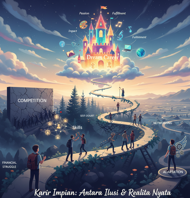 Ilustrasi Karir Impian - AI generated