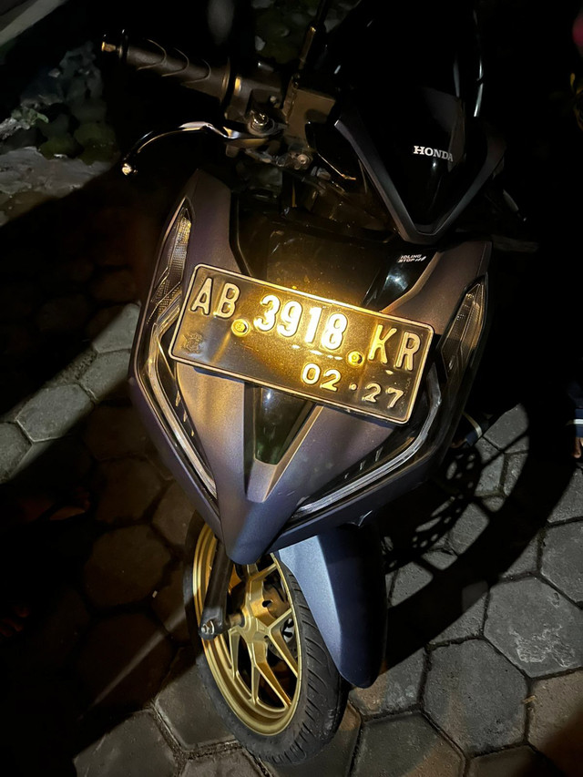 Motor pelaku sabet gesper yang ditinggal di Bantul. Foto: Dok. Polres Bantul