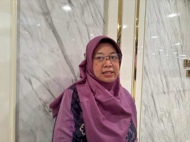 Ketua KPAI Margaret Aliyatul Maimunah di Kompleks Parlemen Senayan, Jakarta, Selasa (25/11/2025). Foto: Nasywa Athifah/kumparan