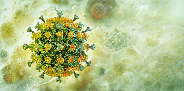 Ilustrasi Influenza A/H1pdm09 (flu babi). Foto: Corona Borealis Studio/Shutterstock