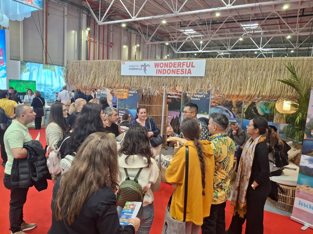 Paviliun Indonesia di  Romanian Tourism Fair (TTR) di Bucharest, Rumania pada 20-23 November 2025. Foto: KBRI Bucharest