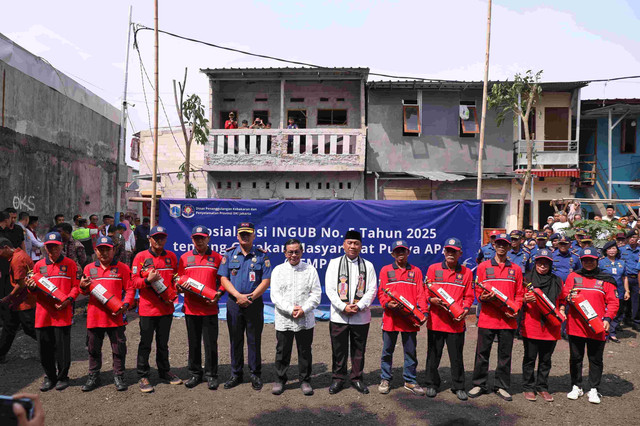 GEMPAR merupakan bentuk edukasi kepada masyarakat Jakarta agar bisa berperan aktif dalam mencegah dan menanggulangi kebakaran dini di lingkungannya. Foto: dok. Pemprov DKI 