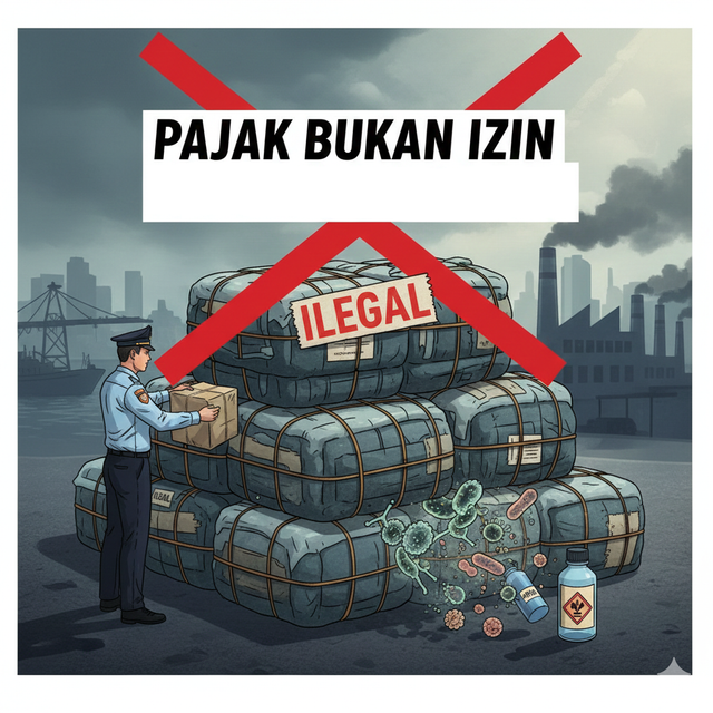 Ilustrasi Baju Bekas Impor - AI Generated