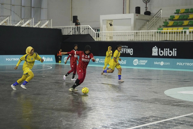 Pertandingan Campus League Futsal Regional Jakarta di GOR UNJ, Rawamangun, Jakarta. Foto: Dok. Campus League 2025
