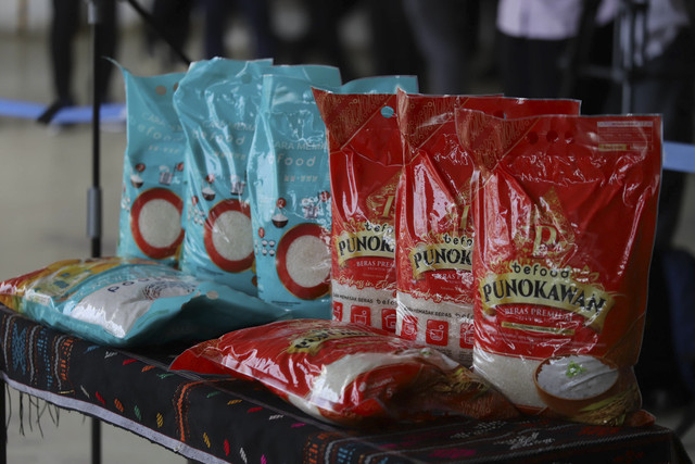 Beras Bulog di kawasan pergudangan Tanjung Priok, Jakarta Utara, Kamis (27/11/2025). Foto: Jamal Ramadhan/kumparan