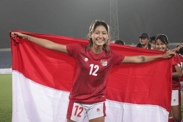 Pemain Timnas Putri Indonesia, Zahra Muzdalifah. Foto: Instagram/@zahmuz12