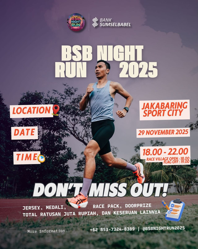 Bank Sumsel Night Run 2025. (ist)