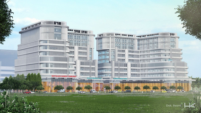 Gedung Central Medical Unit (CMU) RSUP Dr. Sardjito, Yogyakarta yang akan dibangun Hutama Karya. Foto: Dok. Hutama Karya