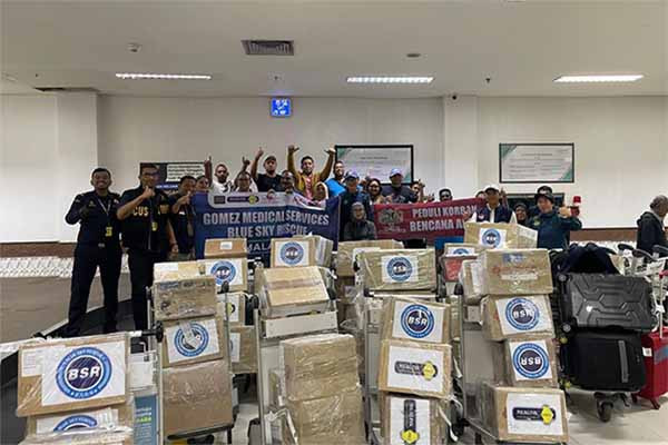 Bantuan Malasiya yang sudah sampai di Sumatera Aceh , Sumber Foto : dok posko bencana