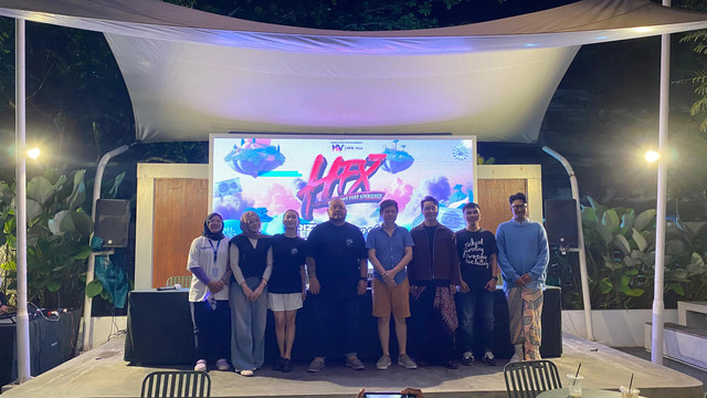 Sesi foto bersama setelah press conference. Foto: Alycia Tracy Nabila/Hi!Pontianak