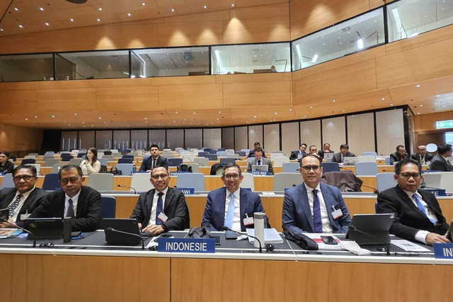 Delegasi pemerintah Indonesia pada pertemuan Standing Committee on Copyright and Related Rights (SCCR) World Intellectual Property Organization (WIPO) yang di dilaksanakan pada 1-5 Desember 2025 di Jenewa, Swiss. Foto: Kementerian Hukum