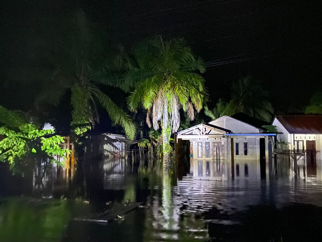 Kondisi rumah warga di Aceh Singkil saat banjir (dok. pribadi)