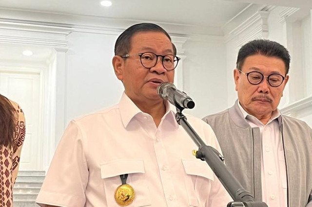 Gubernur DKI Jakarta Pramono Anung menghadiri acara Townhall Meeting bersama Camat dan Lurah di Balai Kota, Jakarta Pusat, Rabu (3/12/2025). Foto: Nasywa Athifah/kumparan