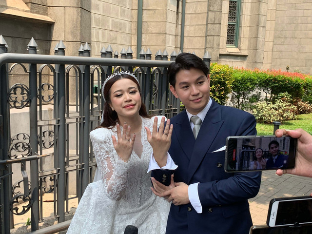 Misa pemberkatan Brisia Jodie dan Jonathan Alden di Katedral Jakarta, Rabu (3/12/2025). Foto: Vincentius Mario/kumparan