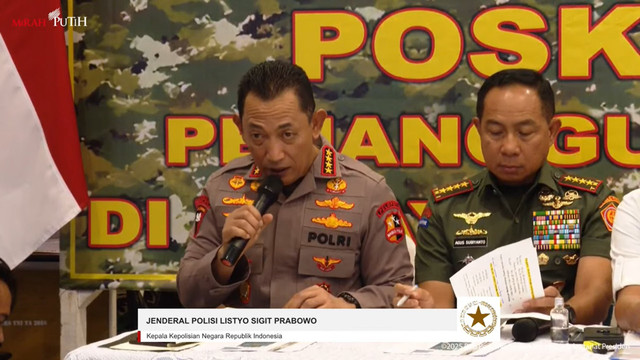 Kepala Kepolisian Negara Republik Indonesia, Listyo Sigit Prabowo dalam keterangan pers perkembangan penanggulangan bencana Sumatera, Rabu (3/12/2025). Foto: YouTube/ Sekretariat Presiden