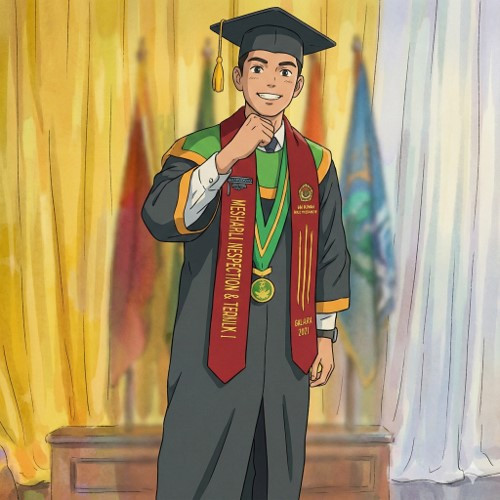 Foto pribadi yang dibuat menjadi gaya gibli