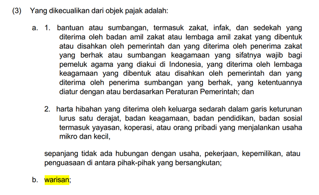 UU PPh Pasal 4 ayat (3) sumber https://peraturan.bpk.go.id/details/185162/uu-no-7-tahun-2021