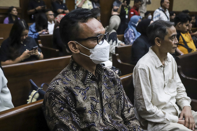 Eks Wakil Ketua Pengadilan Negara Jakarta Pusat, Muhammad Arif Nuryanta saat sidang putusan terdakwa korupsi crude palm oil (CPO) di Pengadilan Tindak Pidana Korupsi (Tipikor), Jakarta, Rabu (3/12/2025). Foto: Iqbal Firdaus/kumparan