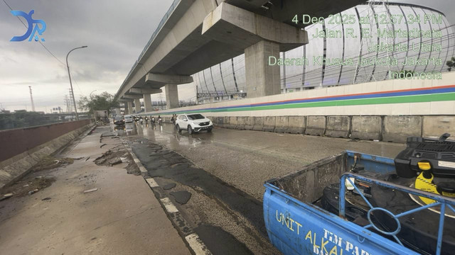 Rob di Jalan RE Martadinata surut. Foto: Dok. SDA DKI Jakarta