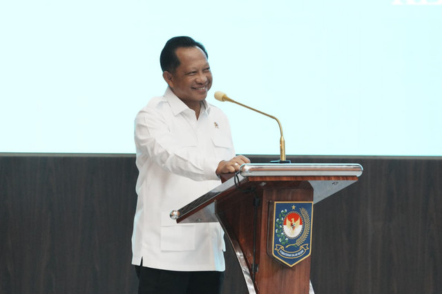 Mendagri Tito Karnavian saat menghadiri Pelantikan Ketua TP PKK dan Tim Pembina Posyandu Provinsi Papua Pegunungan di Kantor Kemendagri, Jakarta, Kamis (4/12/2025). Foto: Dok. Kemendagri