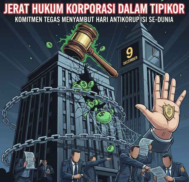 Sumber Foto: Generated ai Gemini/Ilustrasi Jeratan Hukum Bagi Korporasi dalam Tipikor