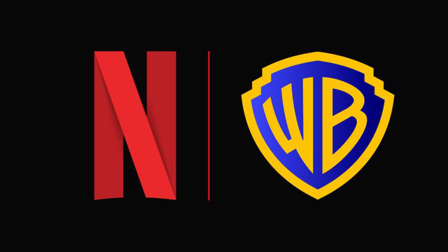 Ilustrasi logo Netflix dan Warner Bros. Foto: Netflix